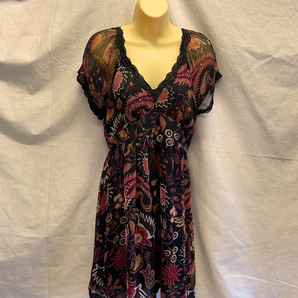 Romy  multi floral  design dress size medium